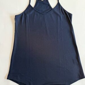 Sky and Sand Navy Ribbed Racerback Tank | Size L